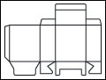 ロックボトムカートン（手組）展開図